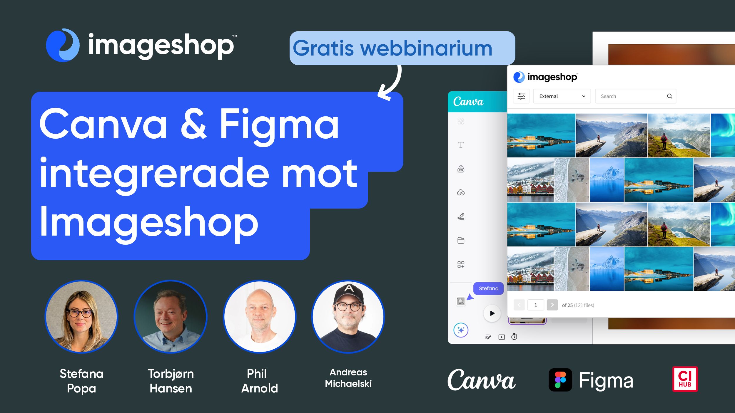 Gratis webbinarium; Canva - Figma - integrerat med Imageshop